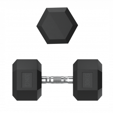 Гантель гексагональная UNIX Fit обрезиненная 30 кг / шт. - 8