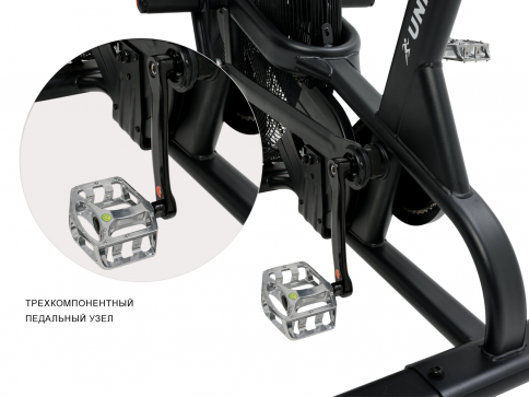 Велотренажер UNIX Fit Techno AirBike + Коврик 105 х 75 см в подарок! - 6